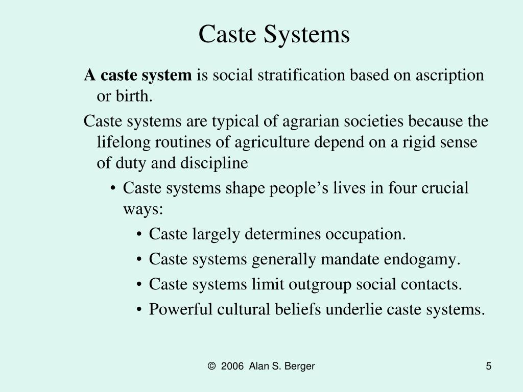 define caste system in sociology