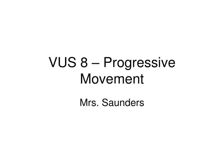 vus 8 progressive movement n.