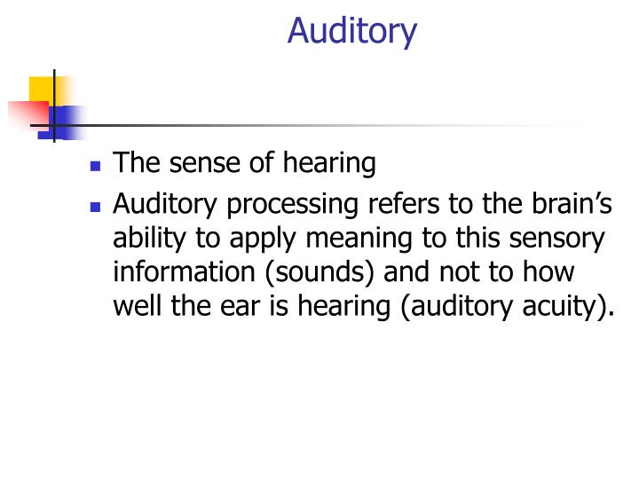 PPT - Sensory Processing in the Classroom PowerPoint Presentation - ID ...