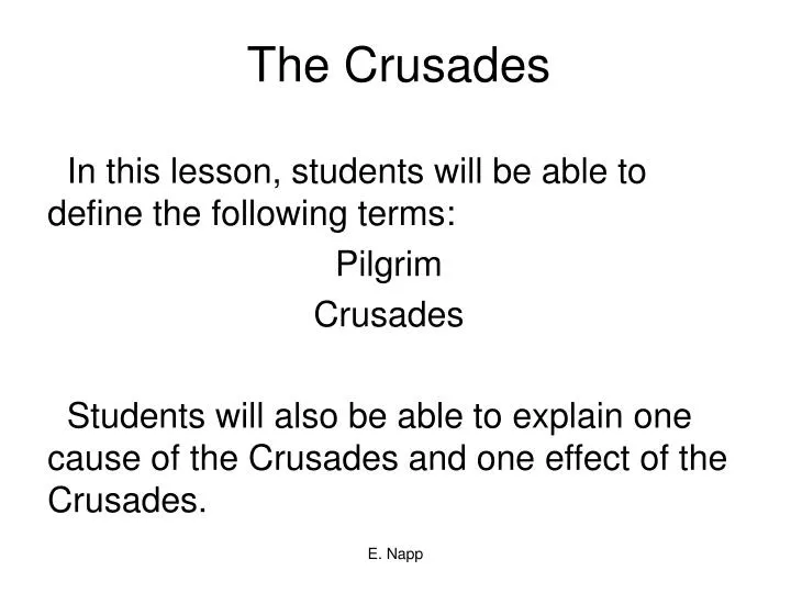 the crusades n.