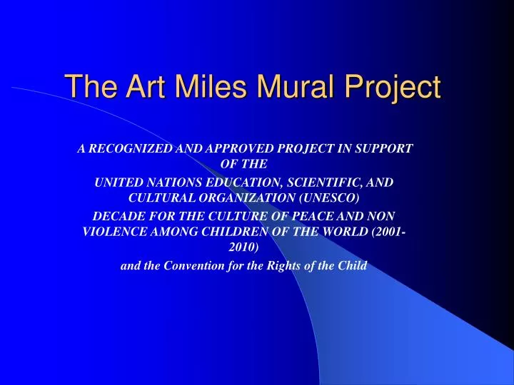 the art miles mural project n.