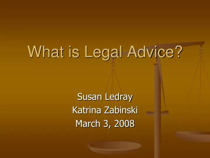 what is legal advice n.