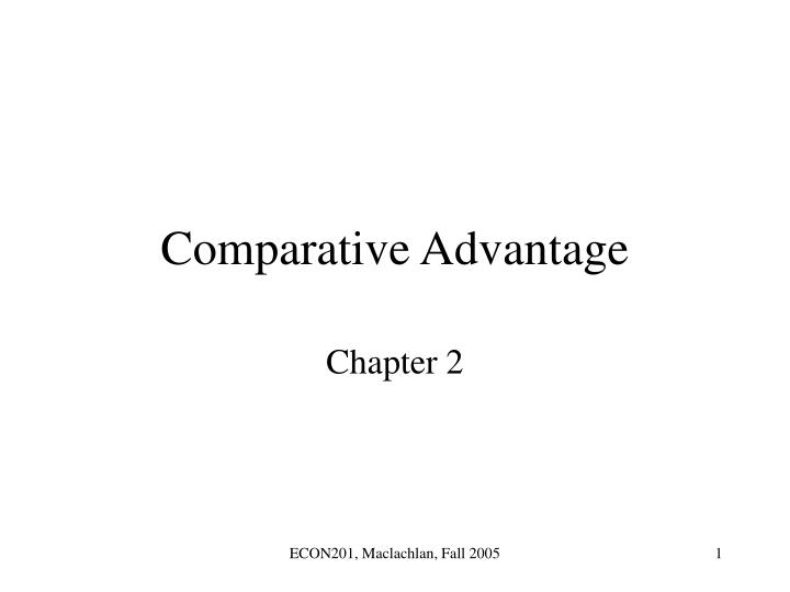 comparative advantage n.