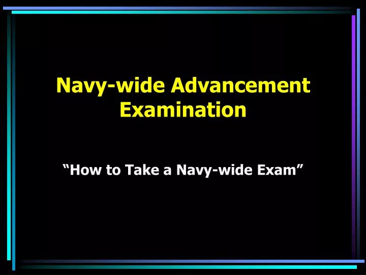 navy wide advancement examination n.