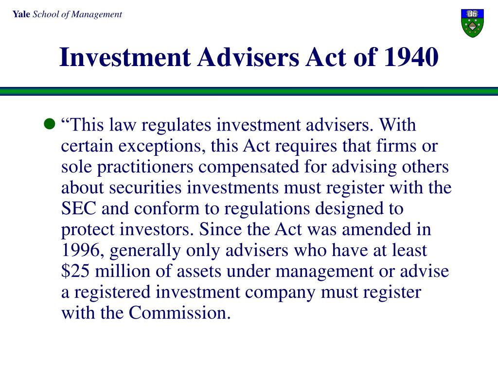 assignment investment advisers act