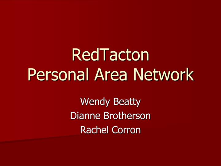 redtacton personal area network n.