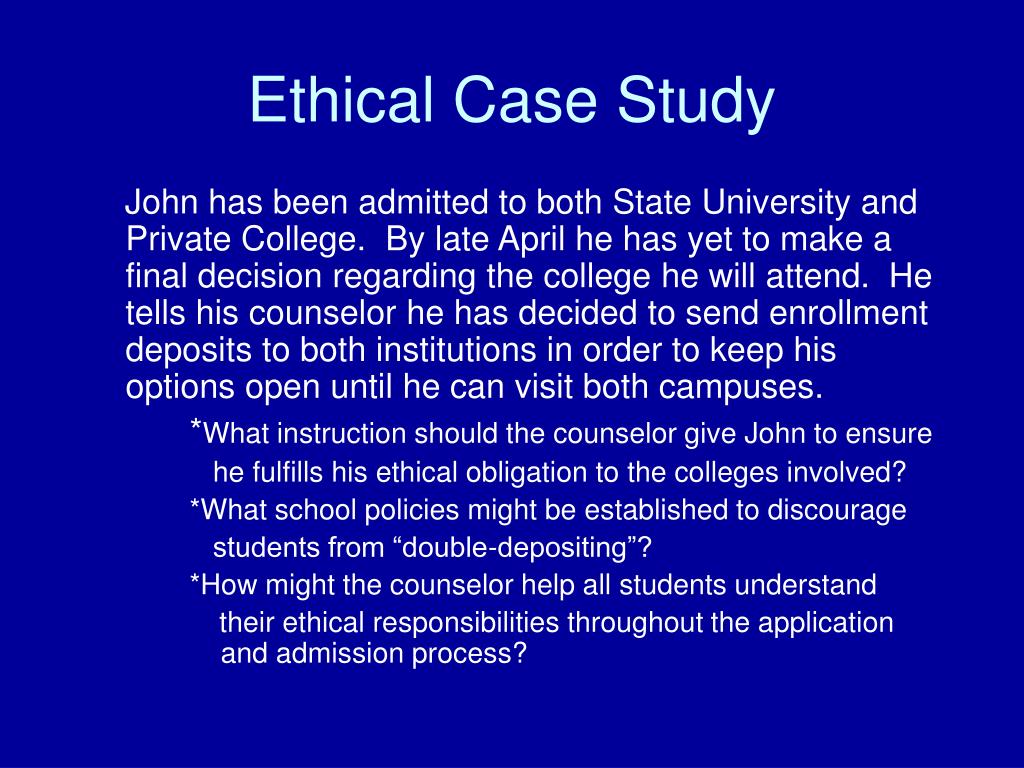 what does ethical case study mean