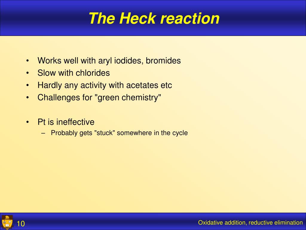 Ppt oxidative addition and reductive elimination powerpoint