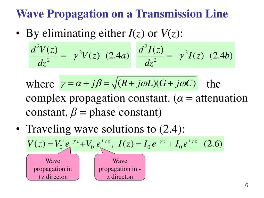 transmission line travelling wave