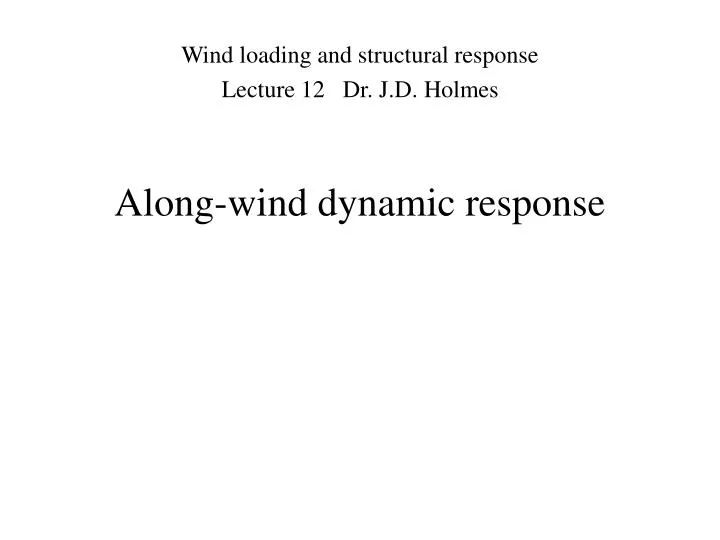 along wind dynamic response n.