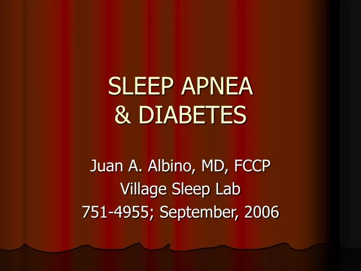 sleep apnea diabetes n.