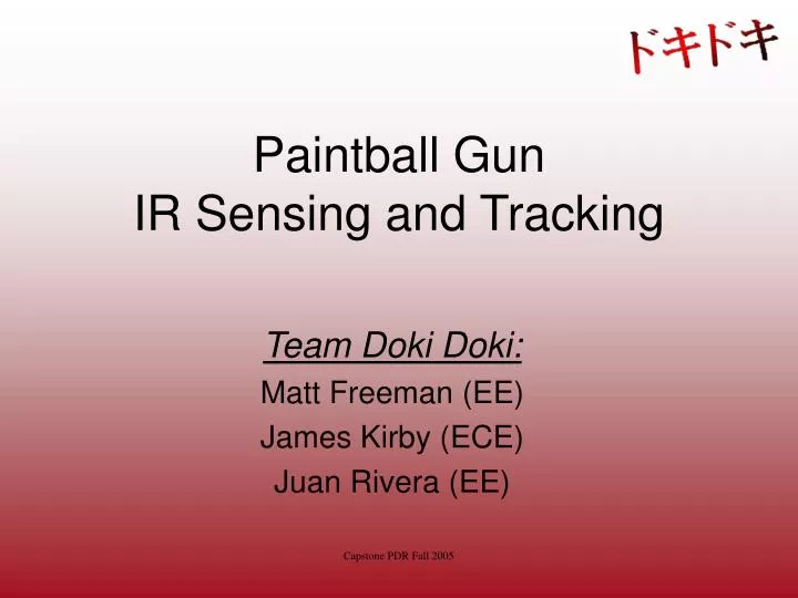 paintball gun ir sensing and tracking n.