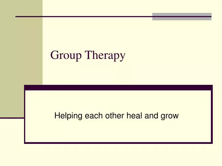 group therapy n.