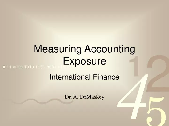 measuring accounting exposure n.