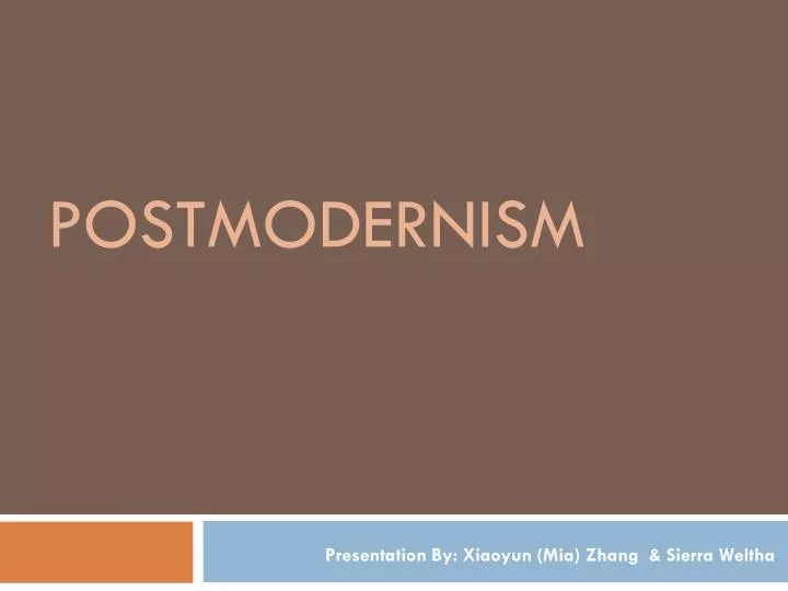 postmodernism n.