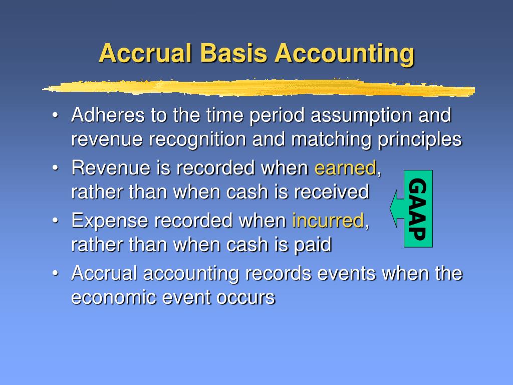 accrual accounting matching principle