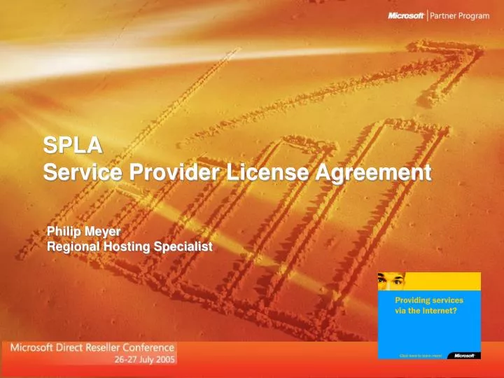 spla service provider license agreement n.