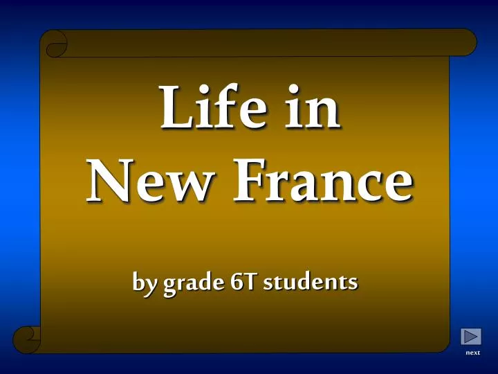 life in new france n.