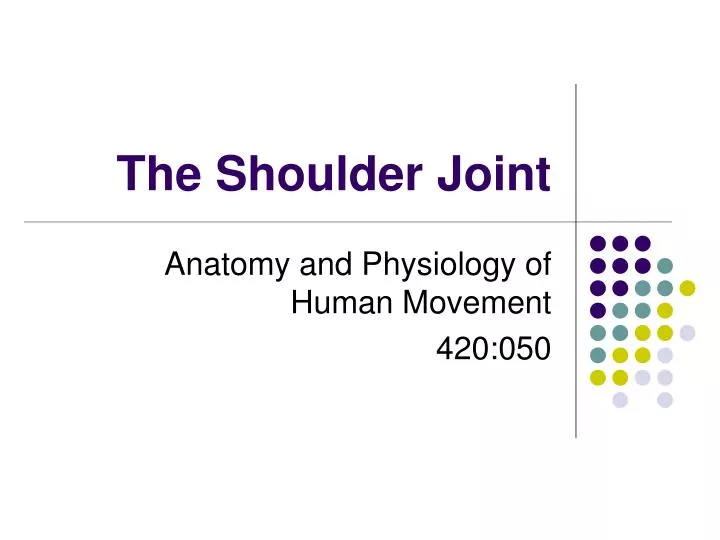 the shoulder joint n.
