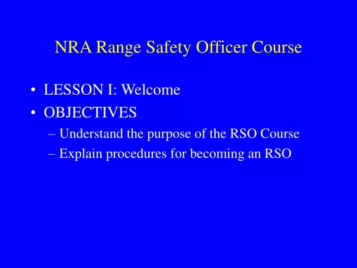 nra range safety officer course n.