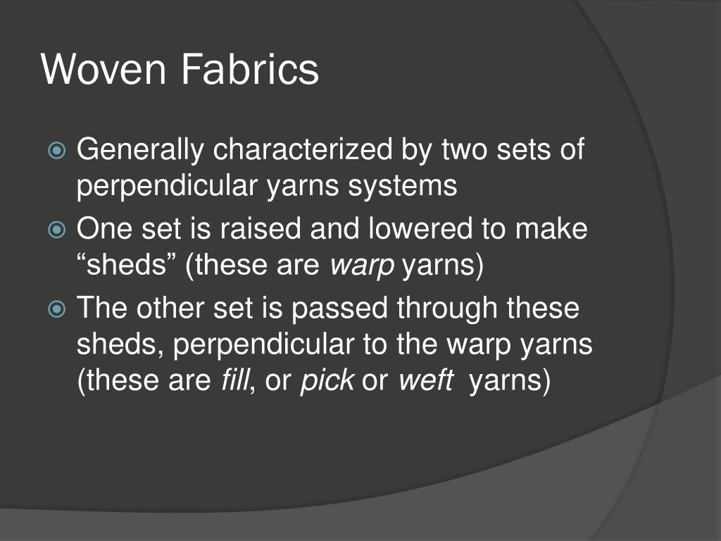 PPT - Common Types of Woven Fabric PowerPoint Presentation, free ...