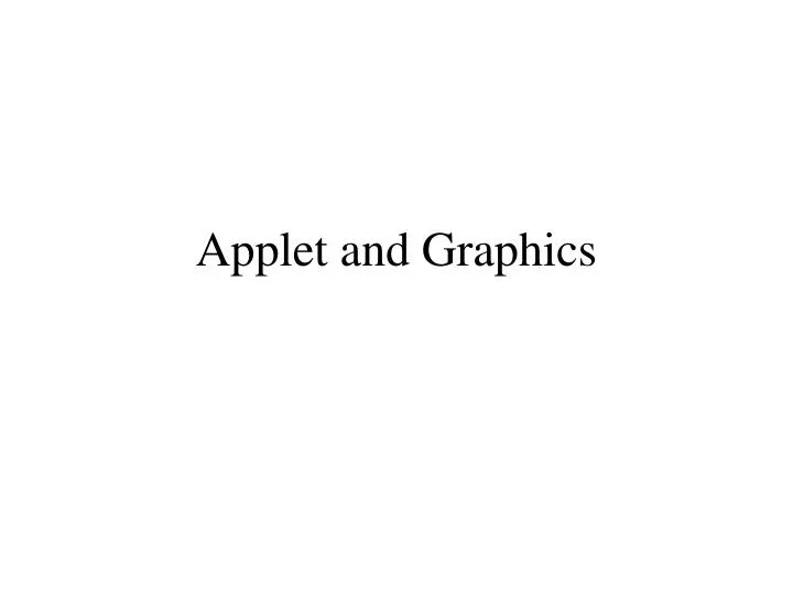 applet and graphics n.