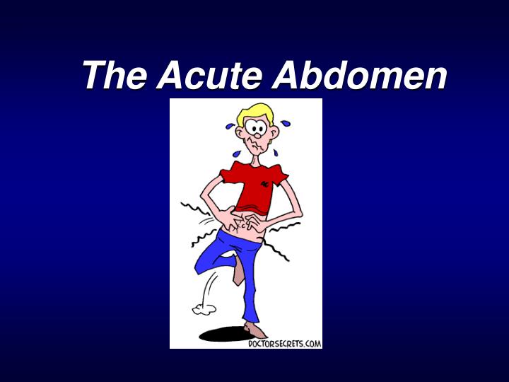 the acute abdomen n.