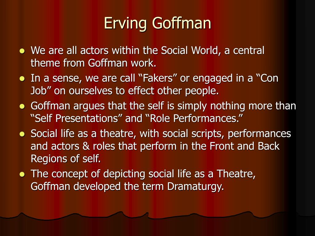 goffman self presentation theory