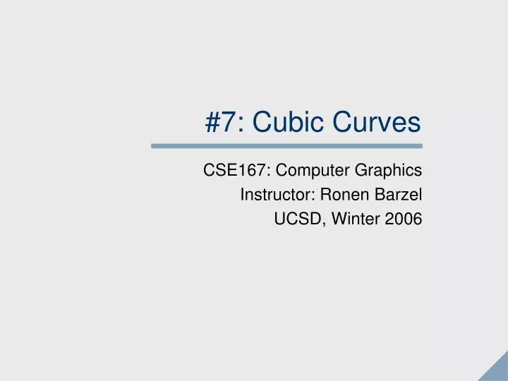 7 cubic curves n.
