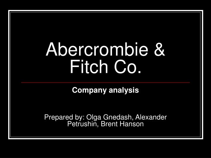 abercrombie fitch co n.