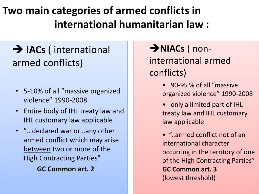 what is the difference between war and armed conflict
