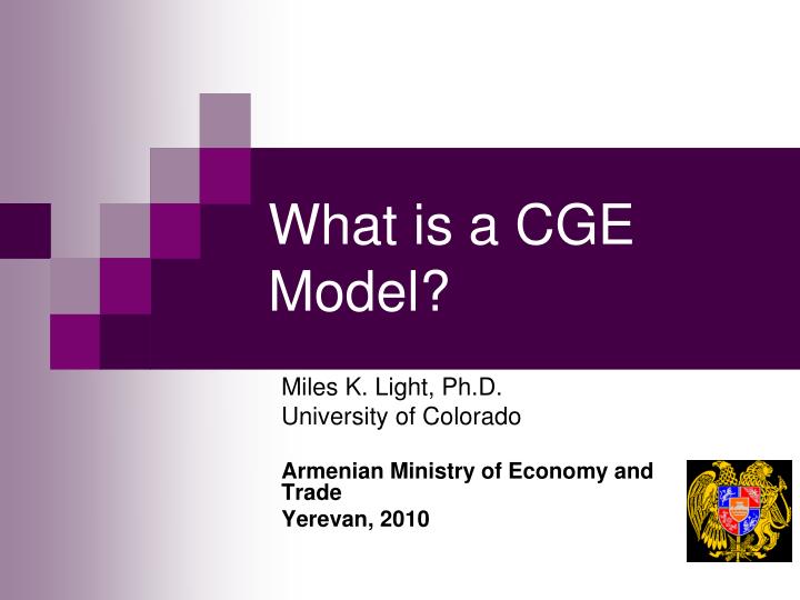 what is a cge model n.