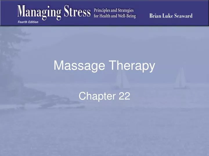 massage therapy n.