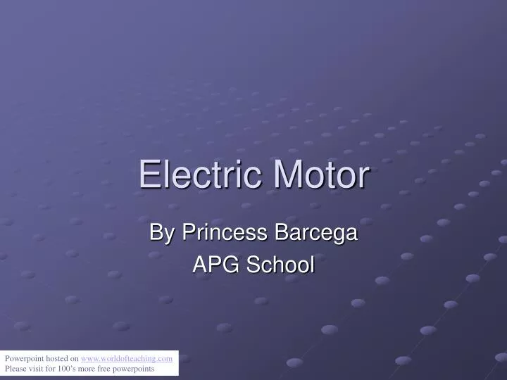 electric motor n.
