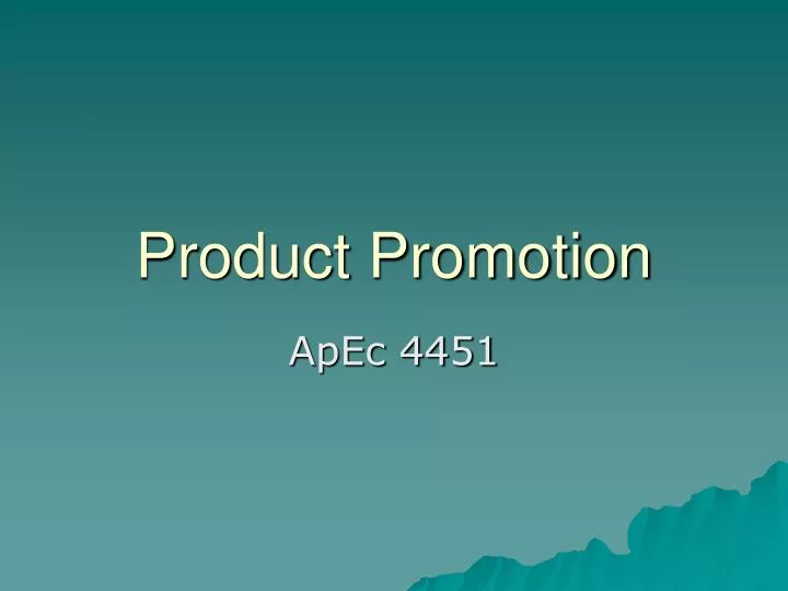 product promotion n.