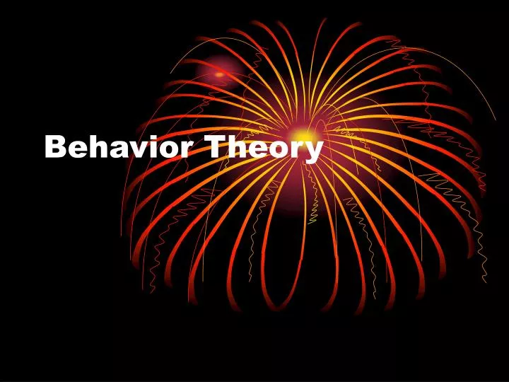 behavior theory n.
