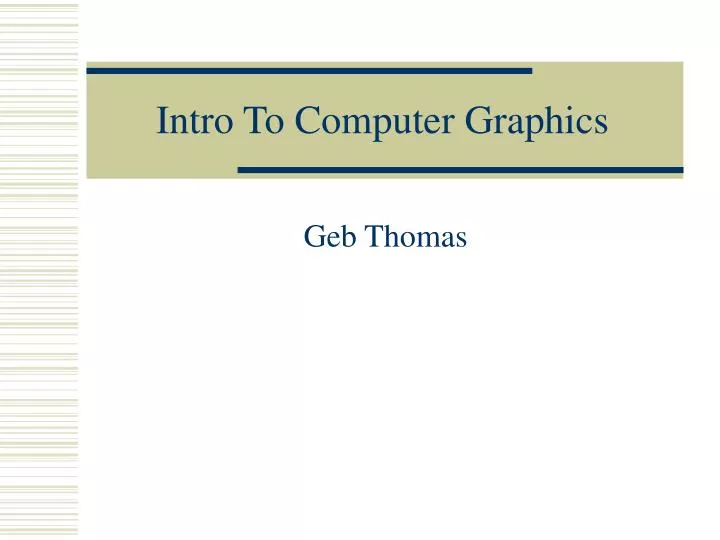 intro to computer graphics n.