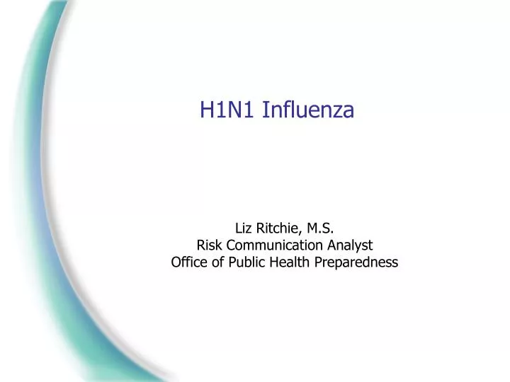 h1n1 influenza n.