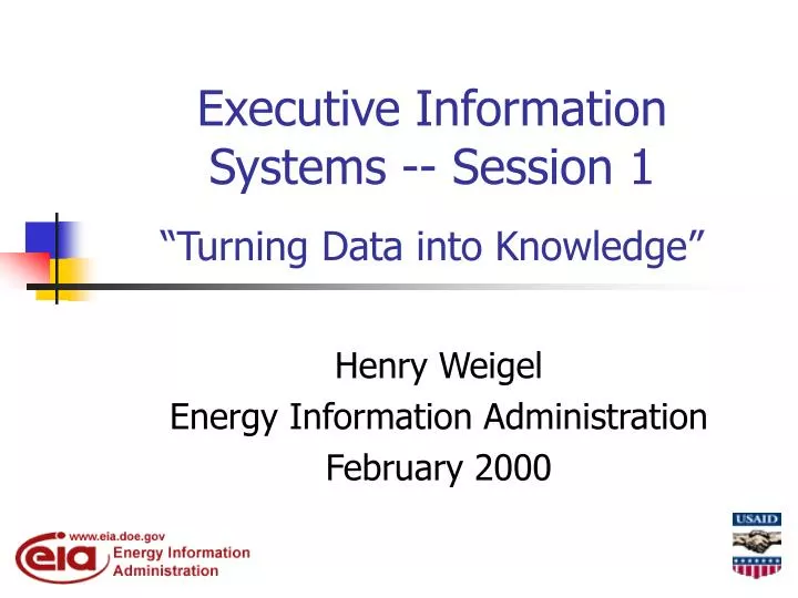 executive information systems session 1 turning data into knowledge n.