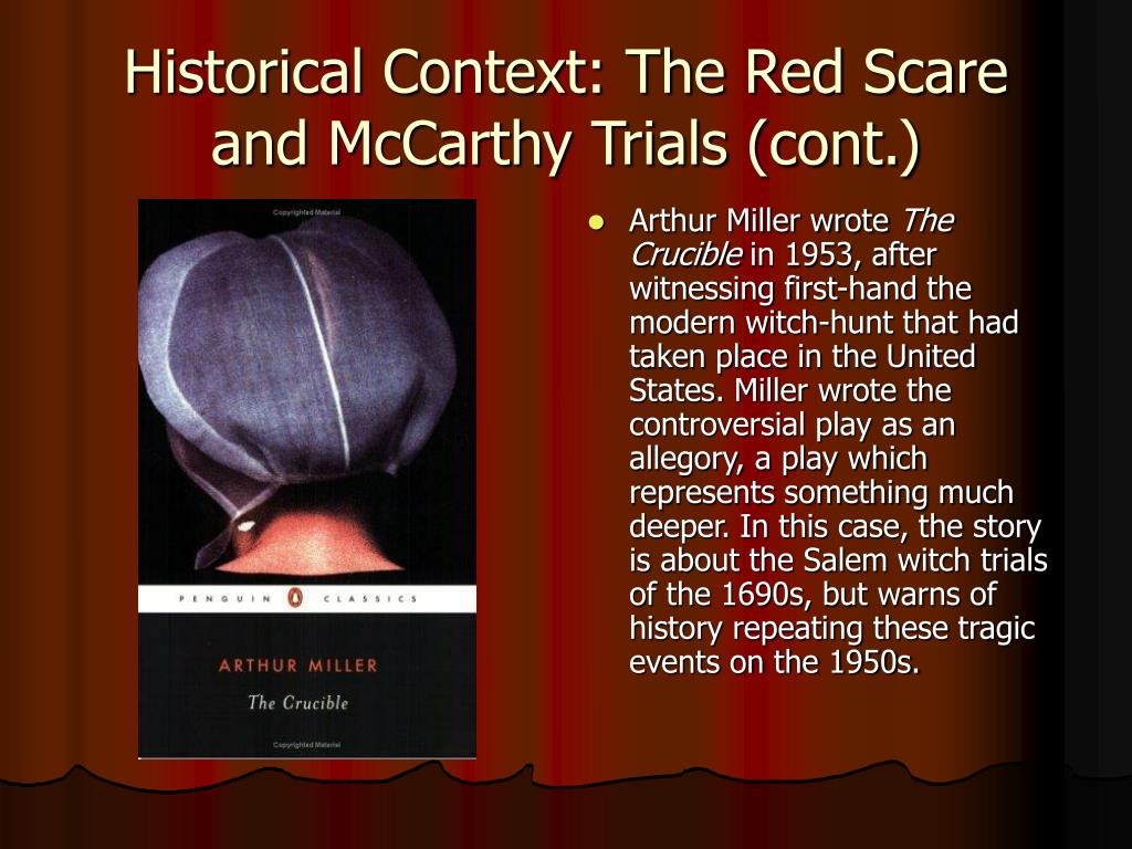 repeating of history according to salem witch trials and mccarthy hearings repeating of history according to salem witch trials and mccarthy hearings