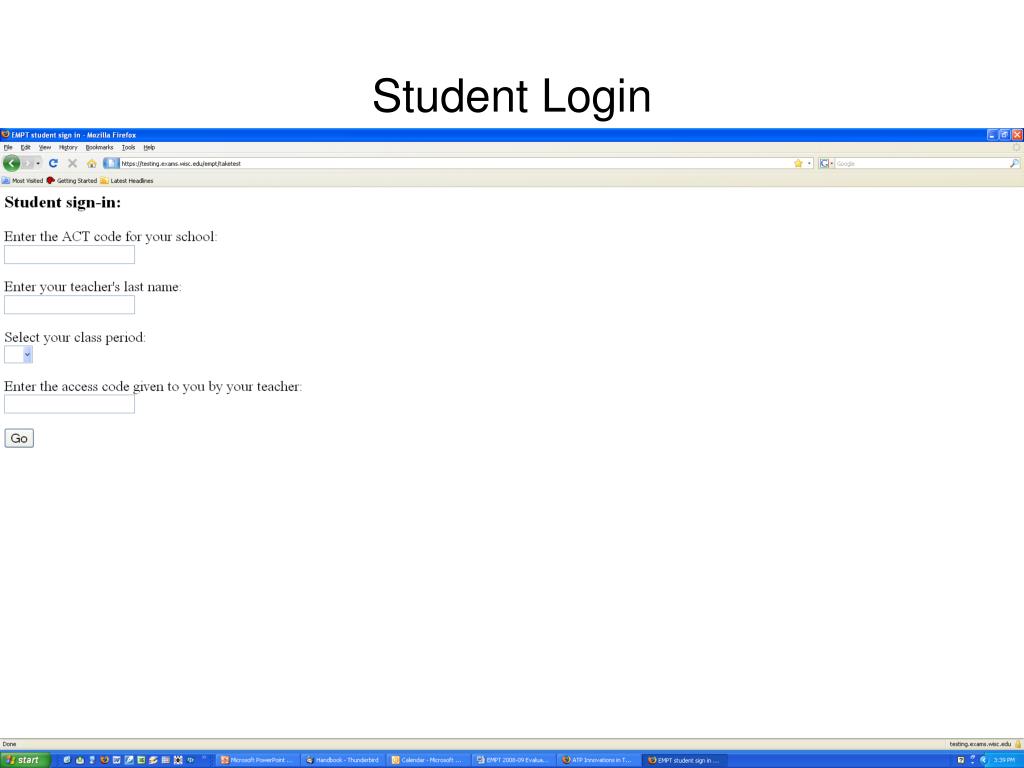Math Login Student PPT - The Early Math Placement Tool Articulating with High Schools ...