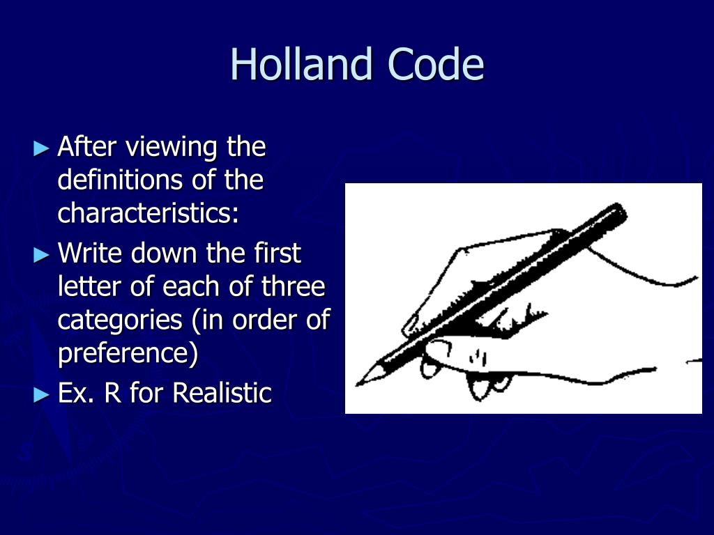PPT - Holland Code PowerPoint Presentation, free download - ID:176888