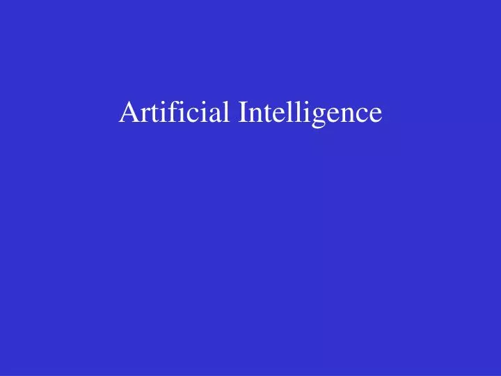 artificial intelligence n.