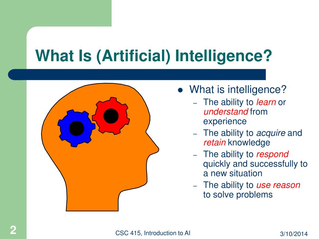 topics of artificial intelligence ppt presentation
