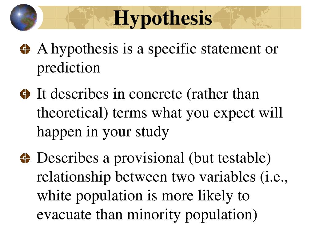 define hypothesis in social science