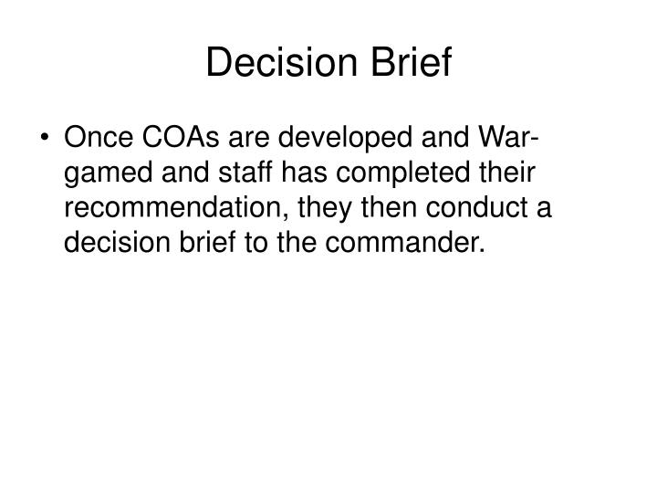 PPT - MDMP Class (Military Decision Making Process) PowerPoint ...