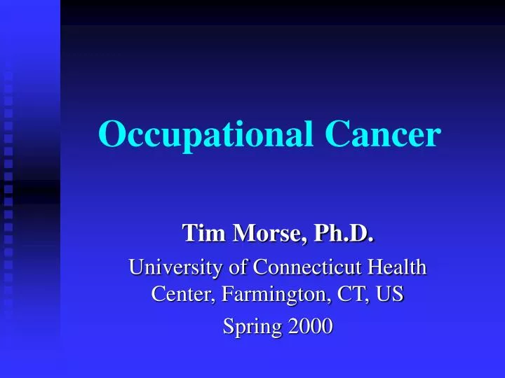 occupational cancer n.