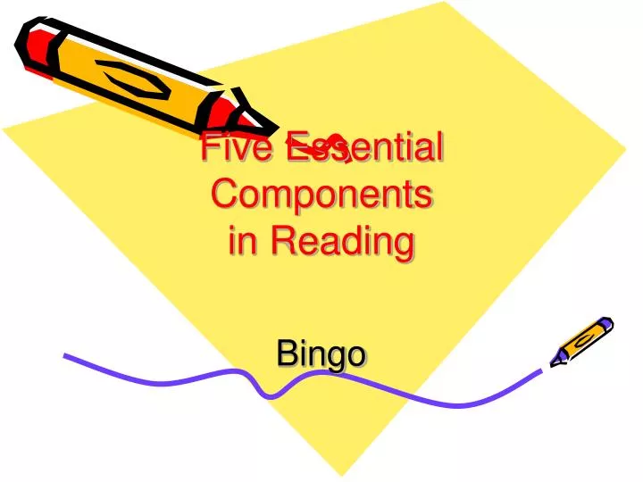 five essential components in reading n.