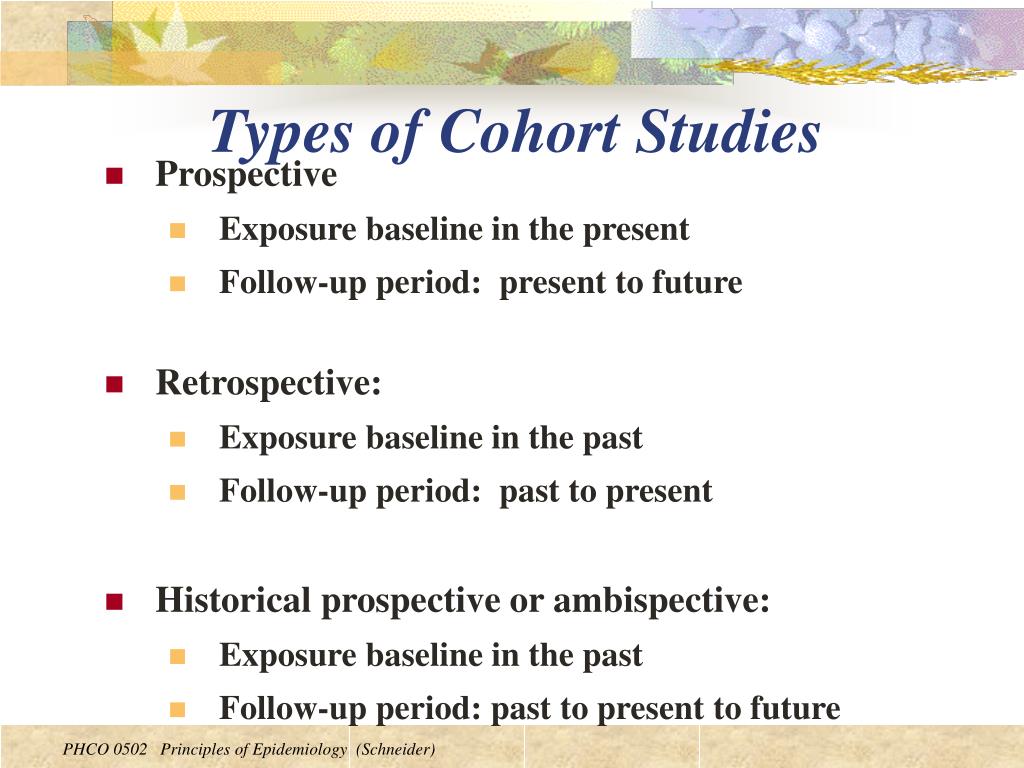 cohort studies cohort studies