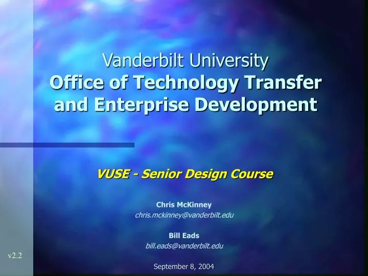 vanderbilt university office of technology transfer and enterprise development n.